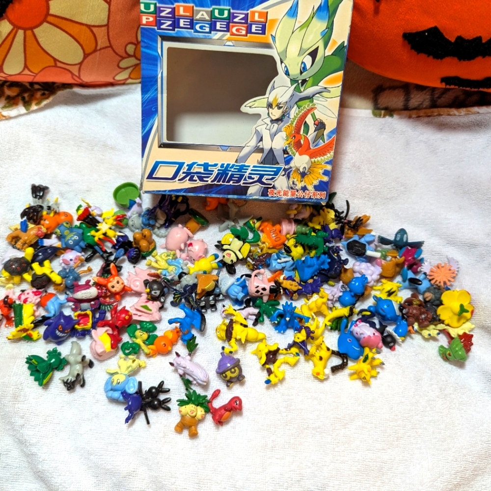 Pokemon Digimon Toy Figurine Set, Used. Random Mixed Lot